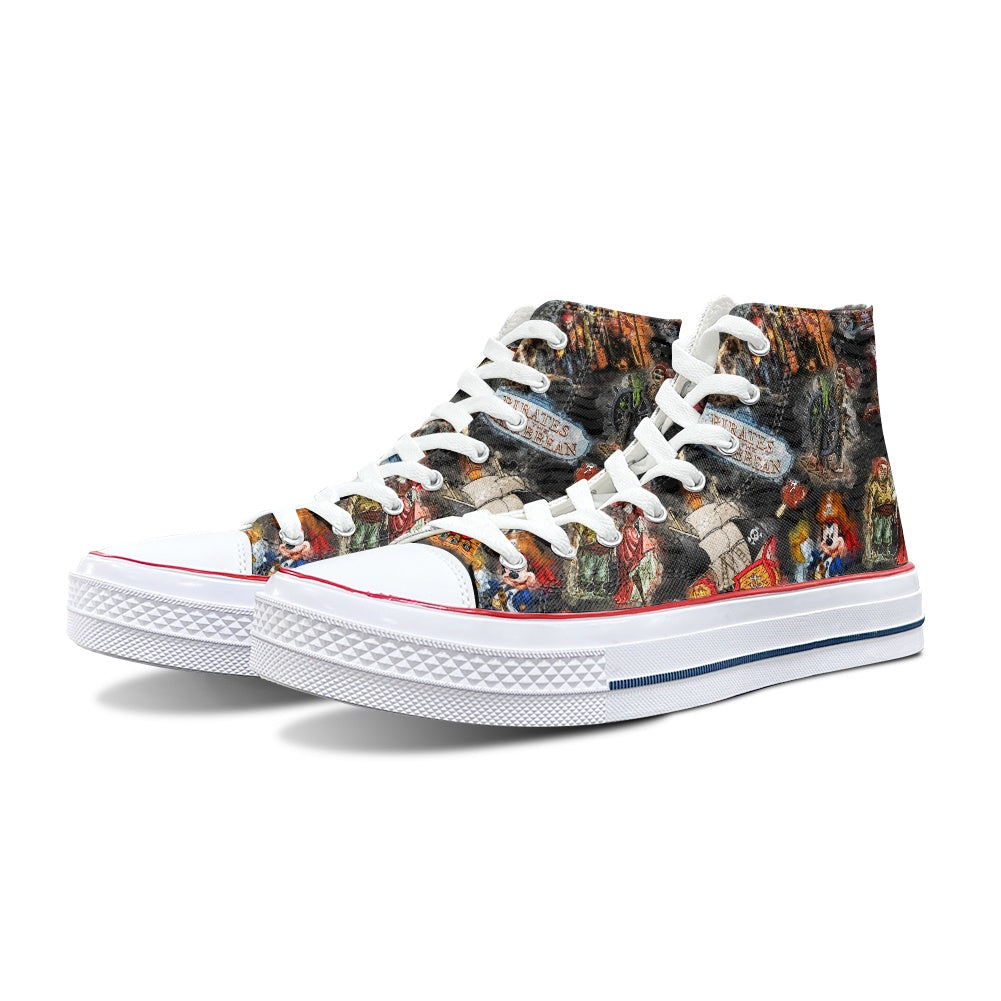 Pirates Life High Top Canvas Shoes