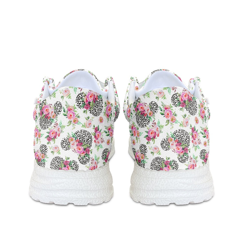 Floral Cheetah White dude shoes