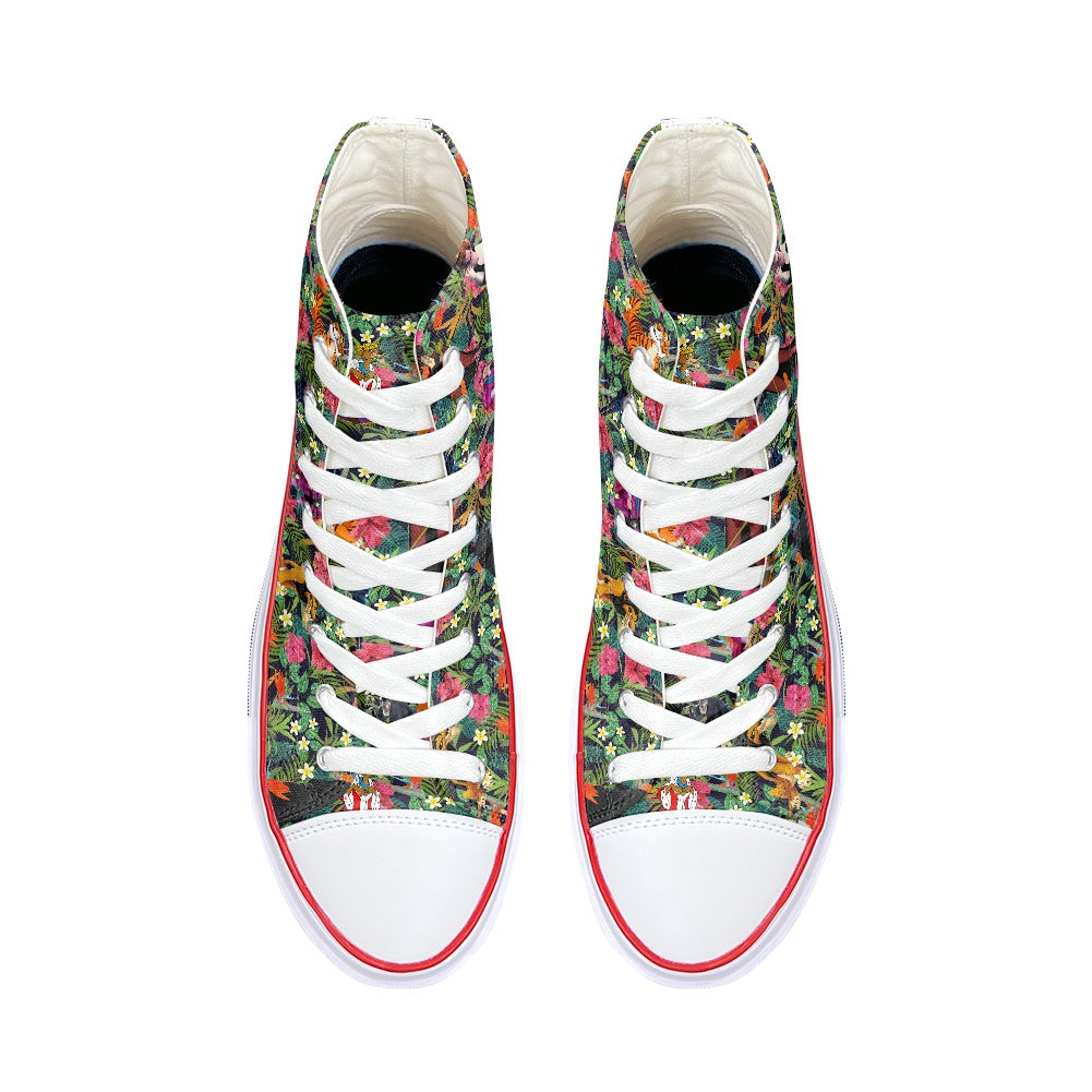 Tropical Male Villains High Top Canvas Shoes