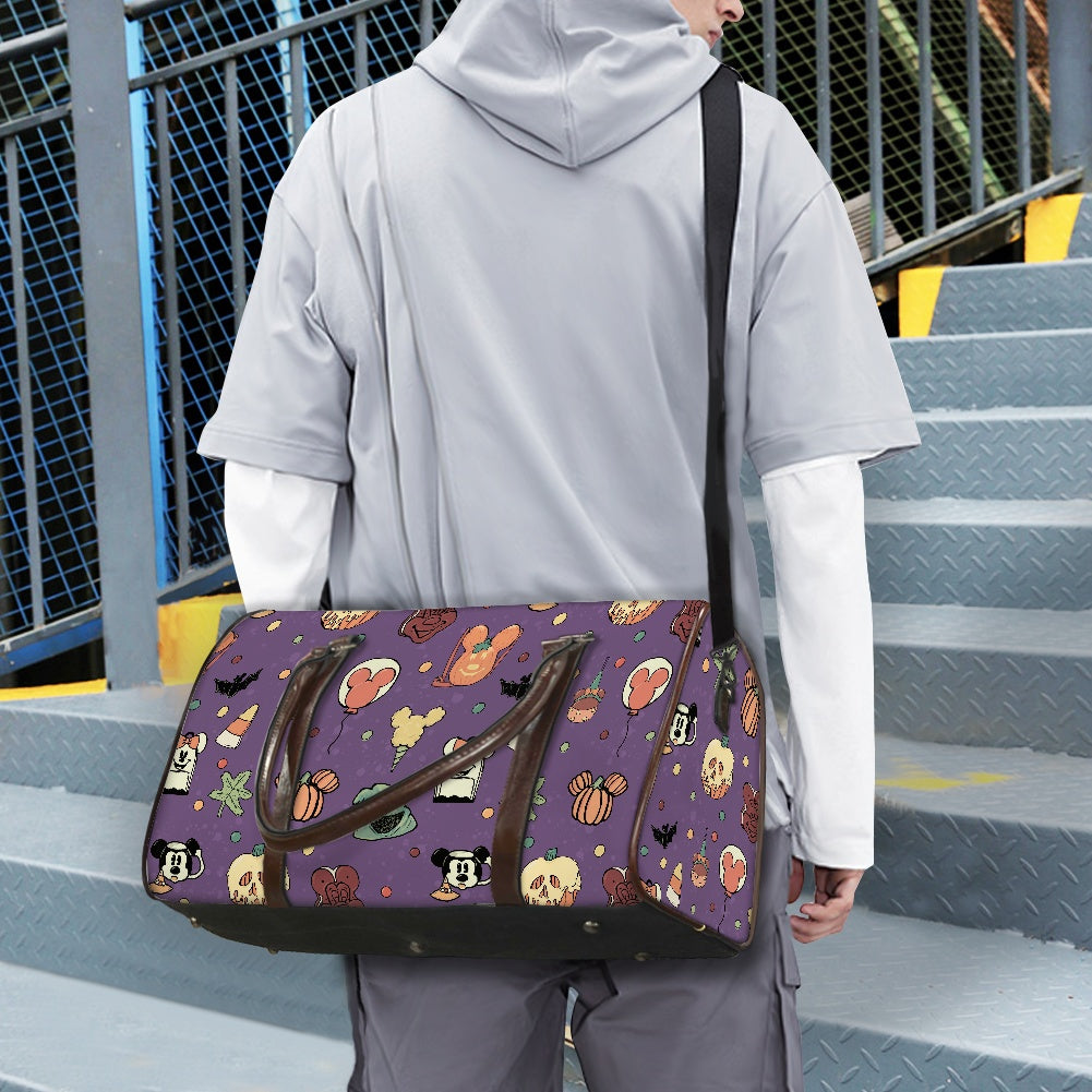 Boho Halloween Purple Travel Handbag