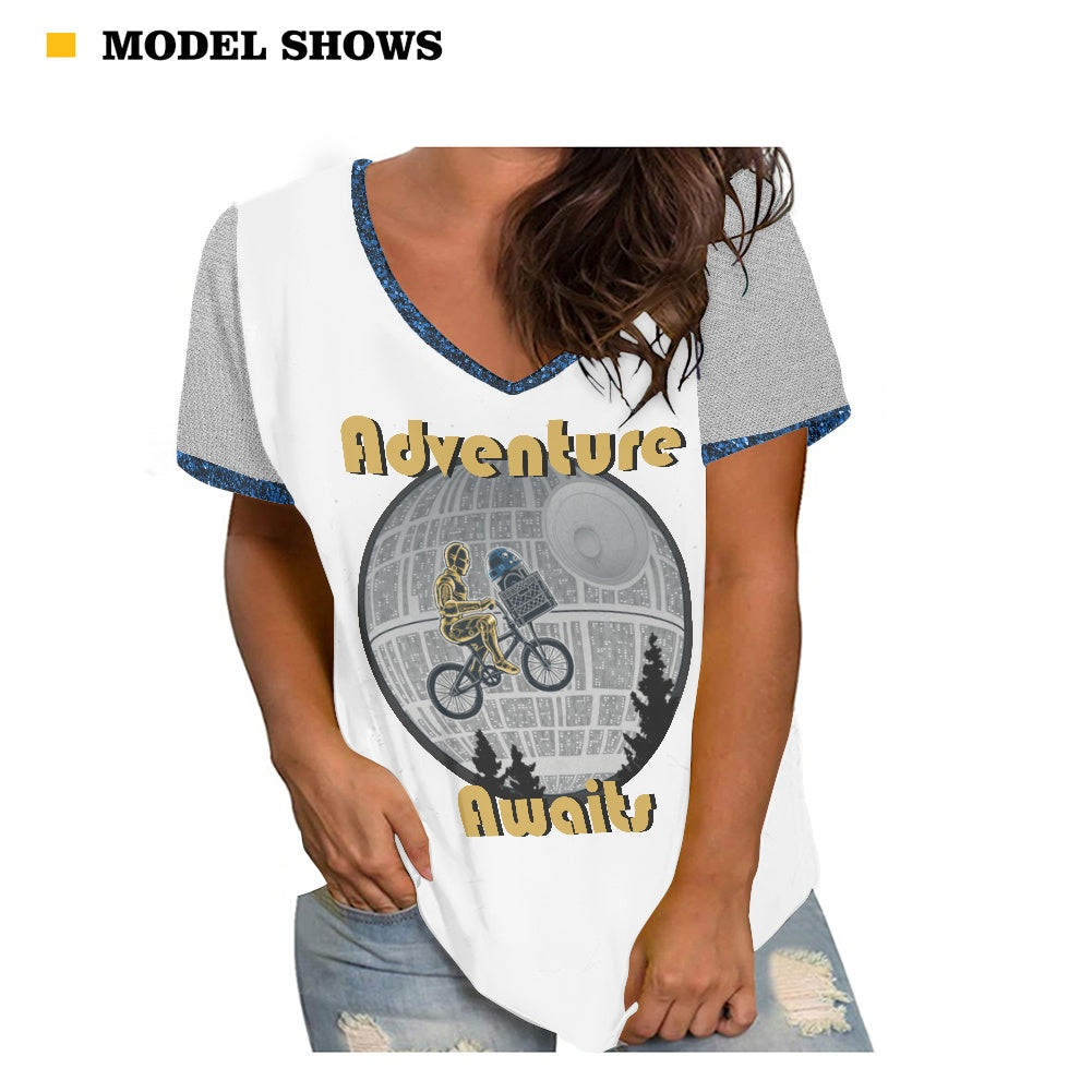 Droids Women's V-neck Top