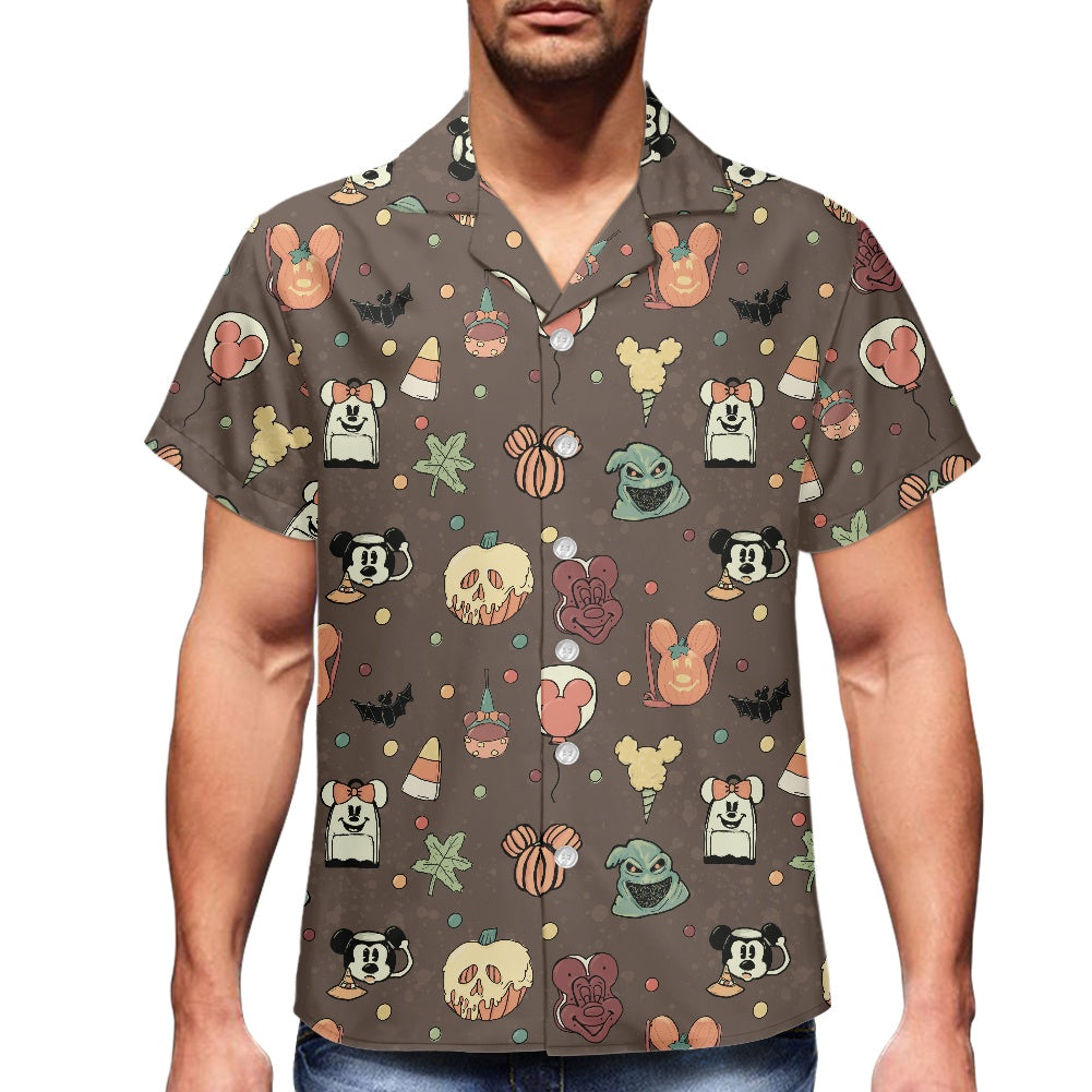 Boho Halloween Brown Hawaiian shirt