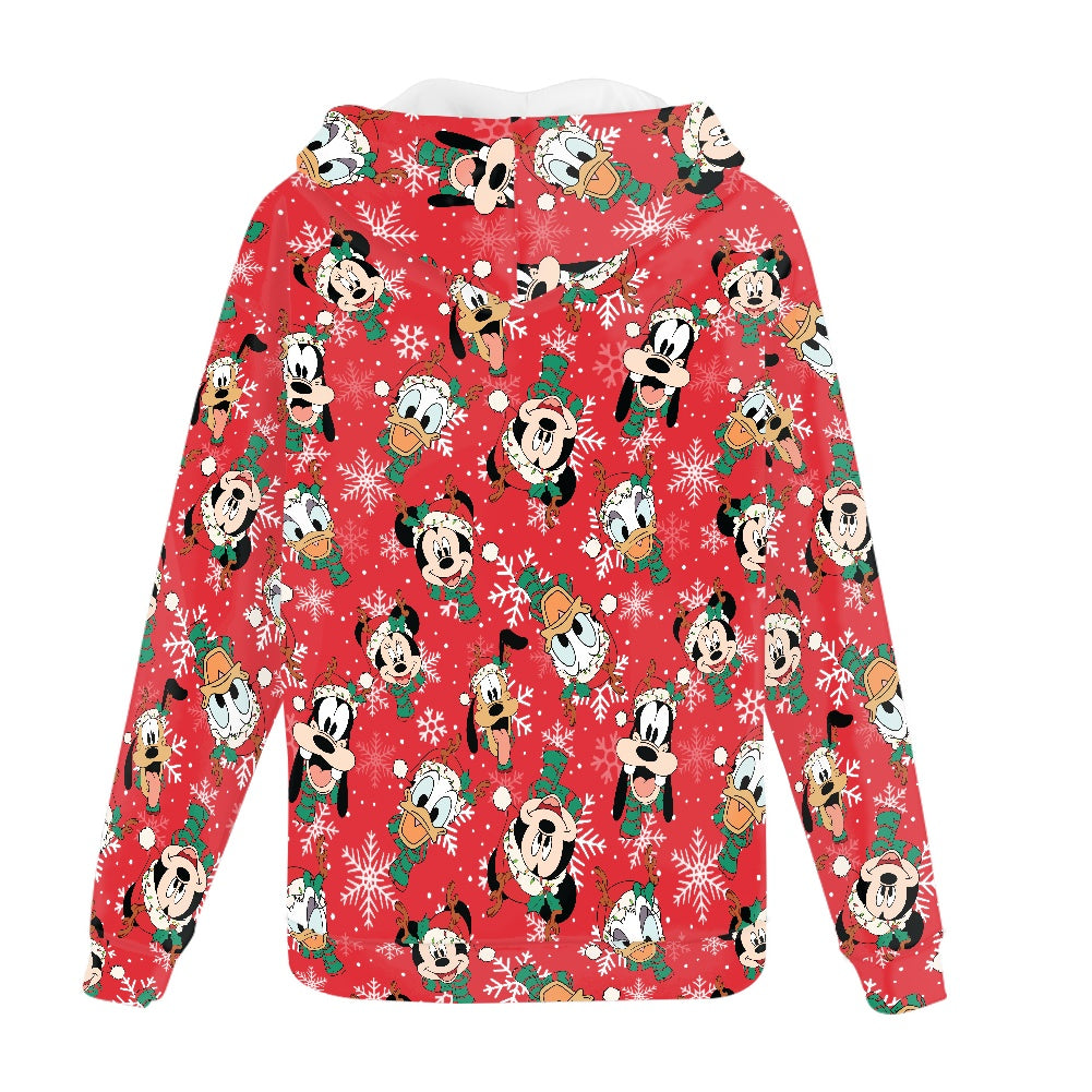 Christmas Friends Full print zip hooded hoodie