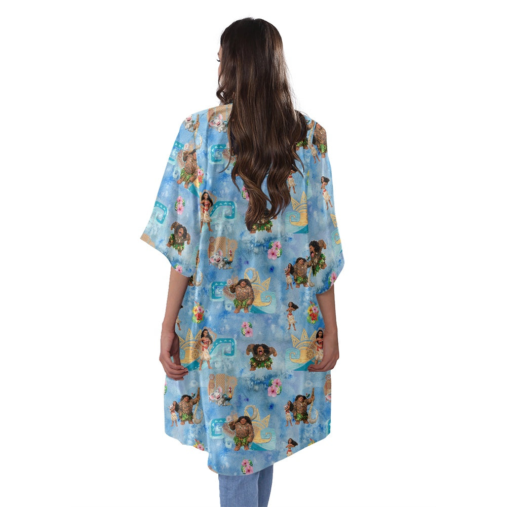 Island Girl Women's Half Sleeve Kimono Cardigan