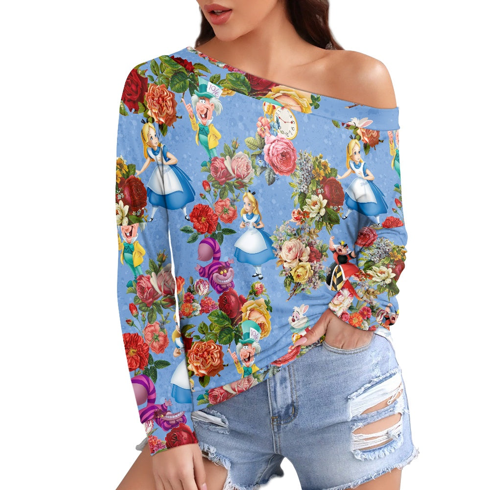 Wonderland Women's one-shoulder top