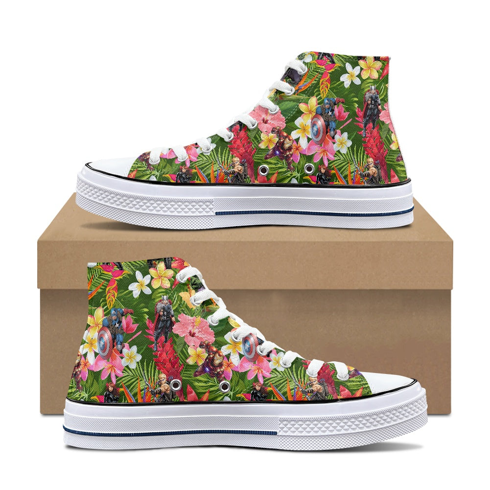 Tropical Heroes High Top Canvas Shoes