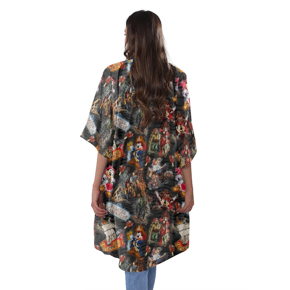Pirates Life Women's Half Sleeve Kimono Cardigan