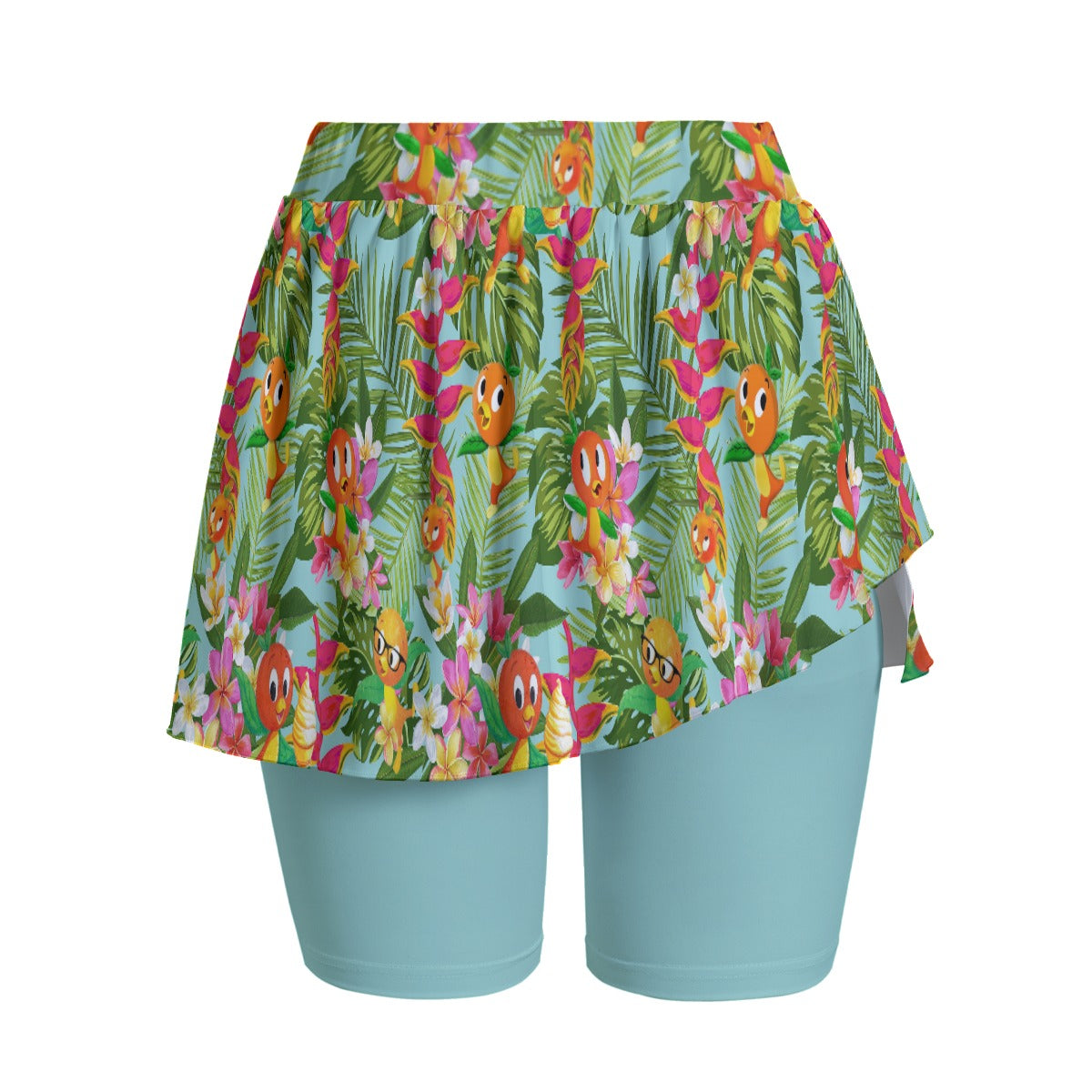 Tropical Orange Bird Women's Sports Skorts