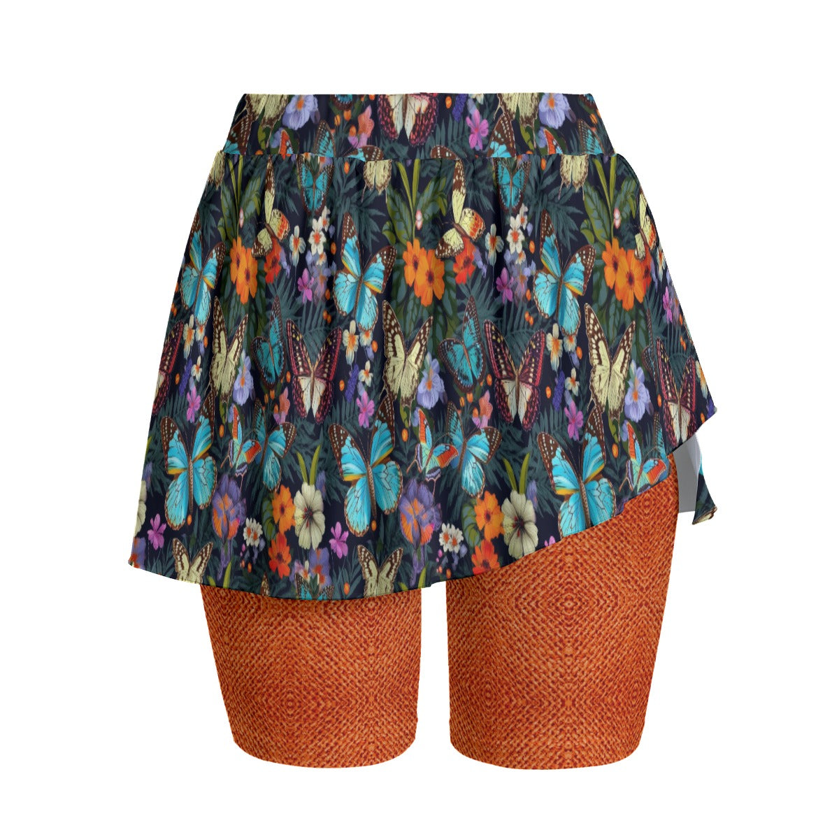 Burnt Orange and Butterflies Women's Sports Skorts