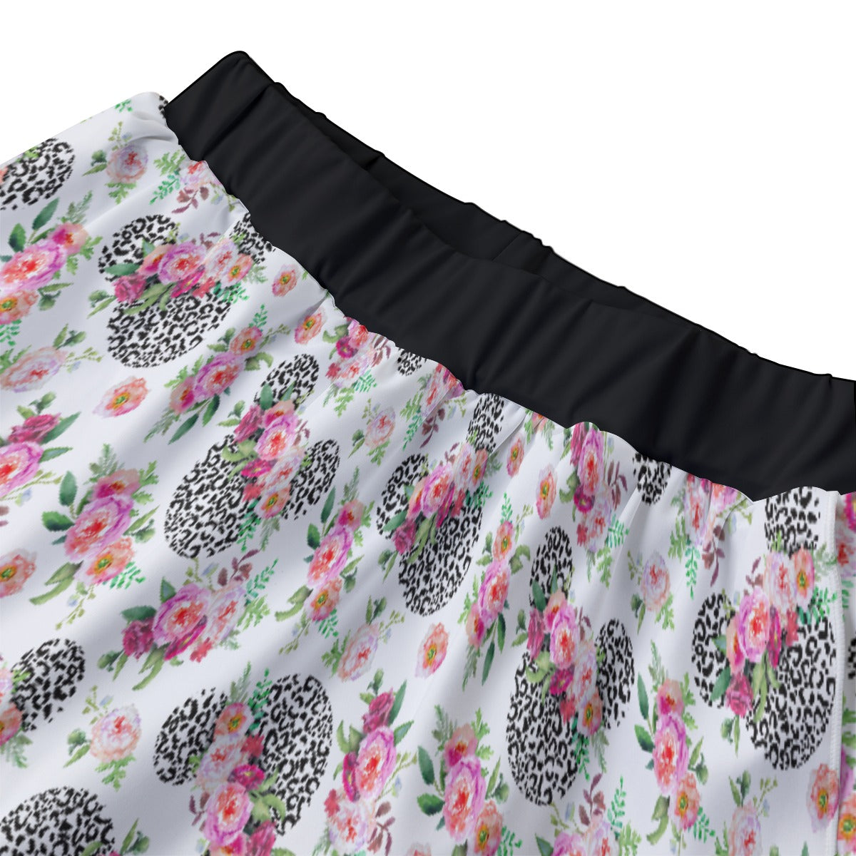Floral Cheetah White Women's Sports Skorts
