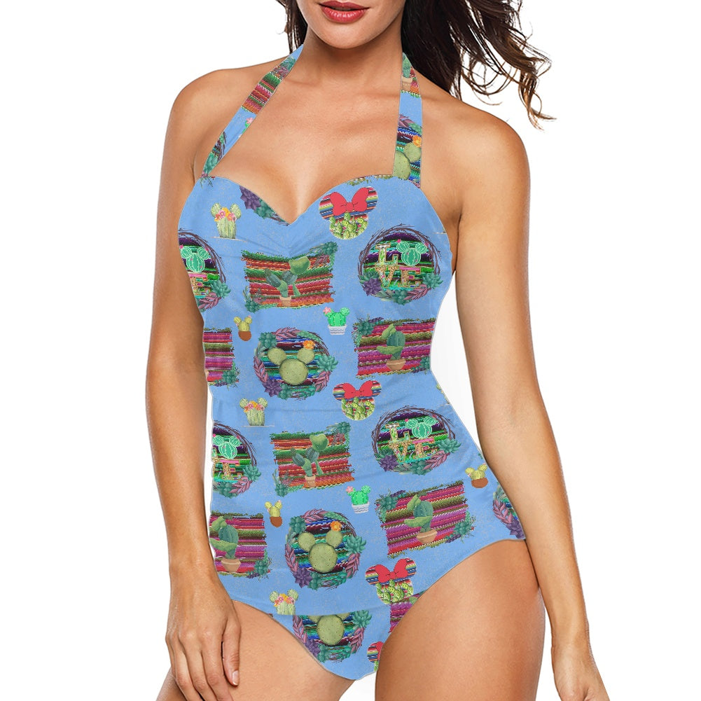 Mouse Cactus Strappy one piece