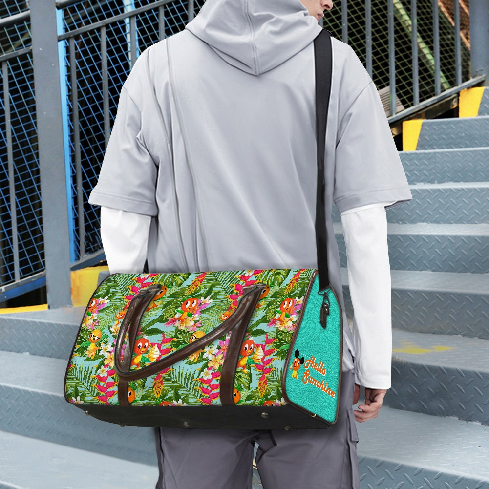 Tropical Orange Bird Travel Handbag
