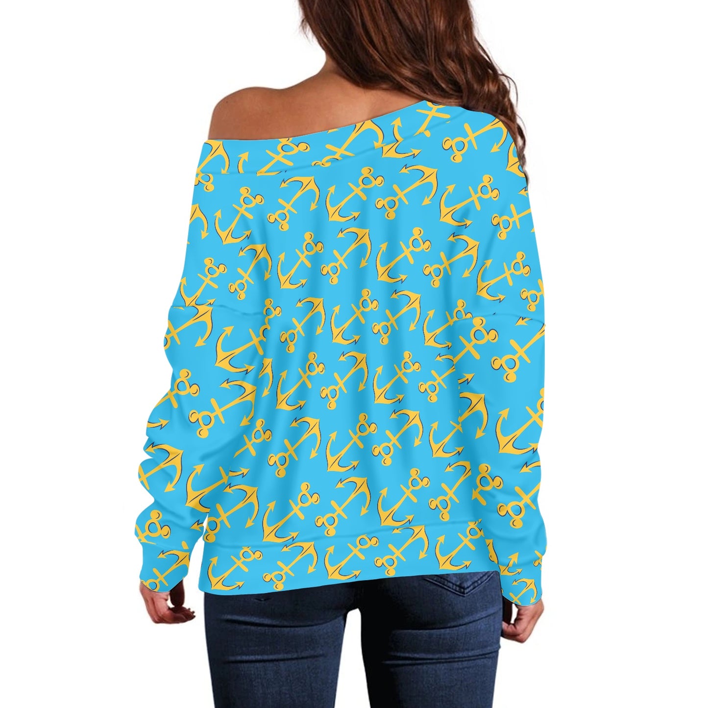 Mouse Anchors Women's one-shoulder top