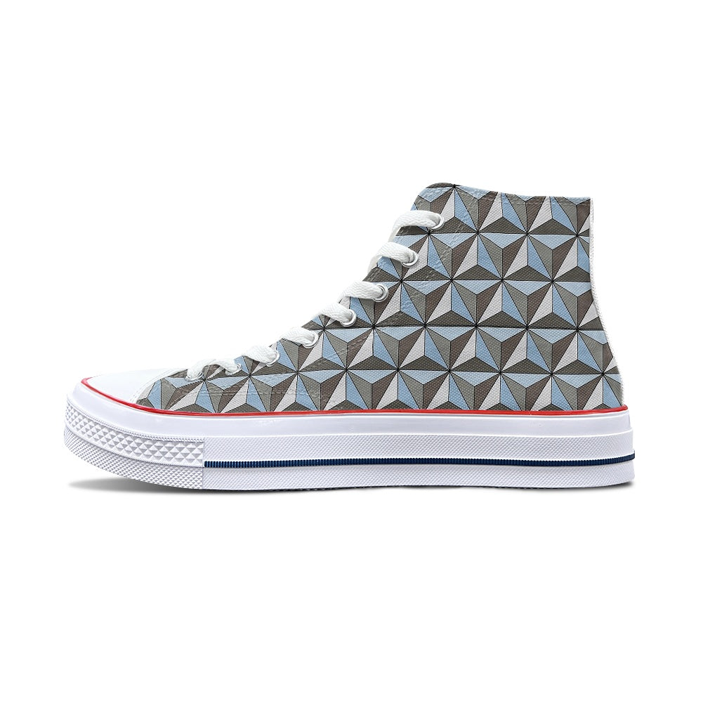 Spaceship Earth High Top Canvas Shoes
