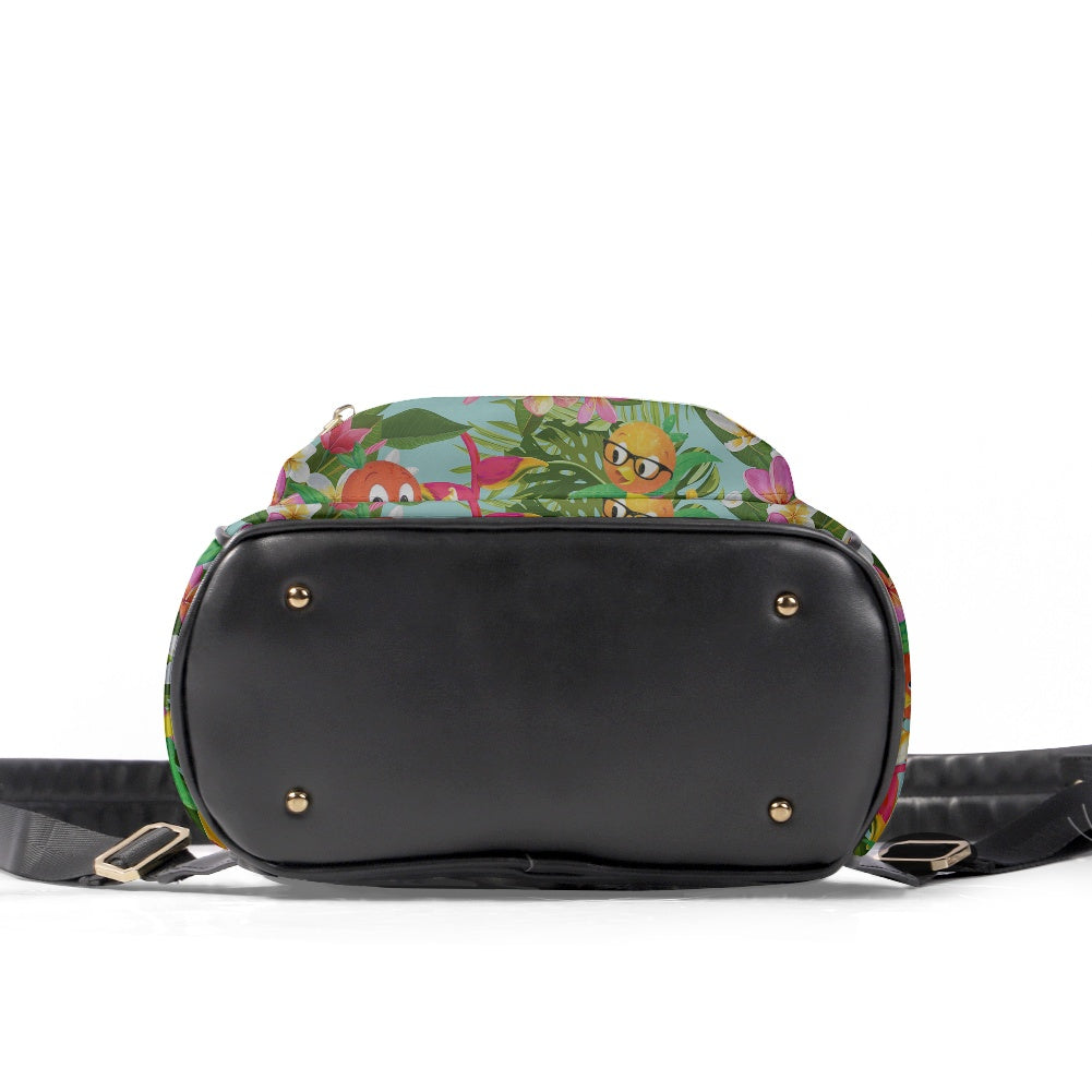 Tropical Orange Bird Casual Backpack for women