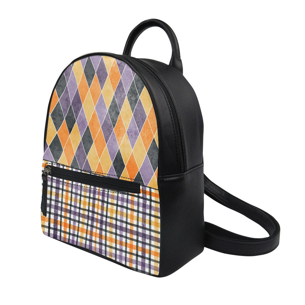 Harlequin Plaid Small Backpack