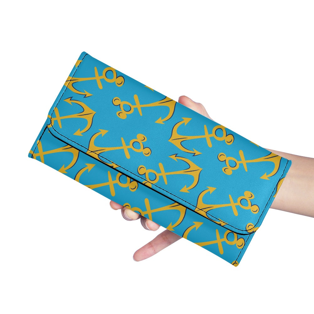 Mouse Anchors Long Folding Wallet