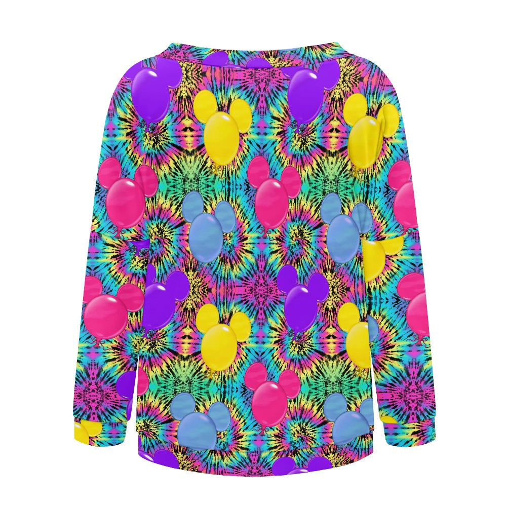 Tie Dye Mouse Women's one-shoulder top