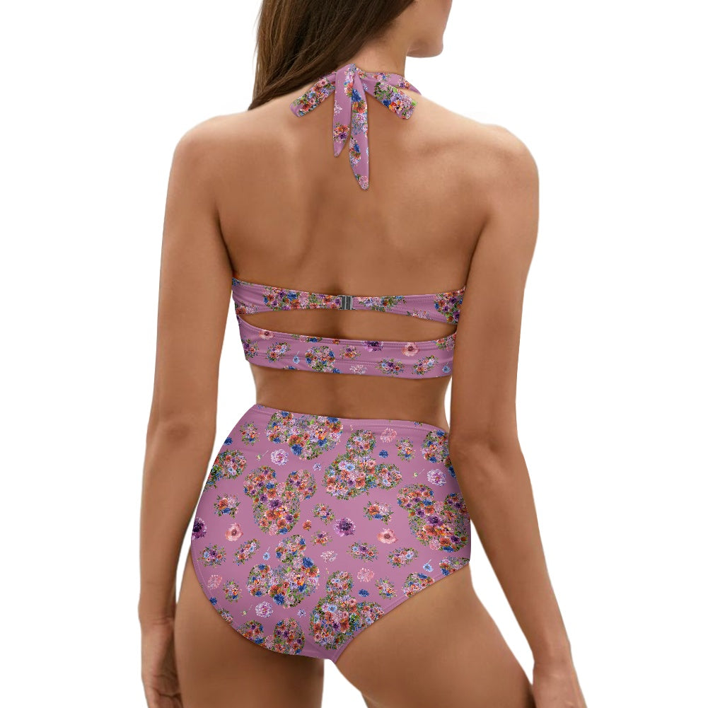 Floral Mouse Two-piece Swimsuit