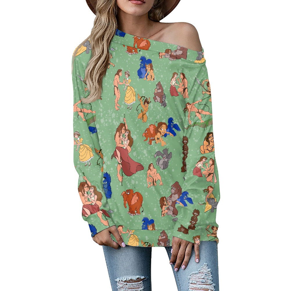 Jungle Man Women's one-shoulder top