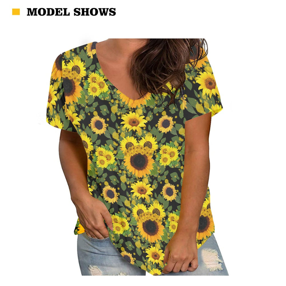 Sunny Ears Women's V-neck Top