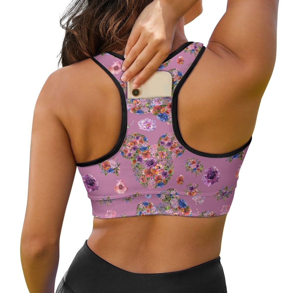 Floral Mouse Women's Sports Vest