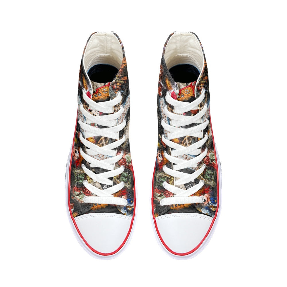 Pirates Life High Top Canvas Shoes