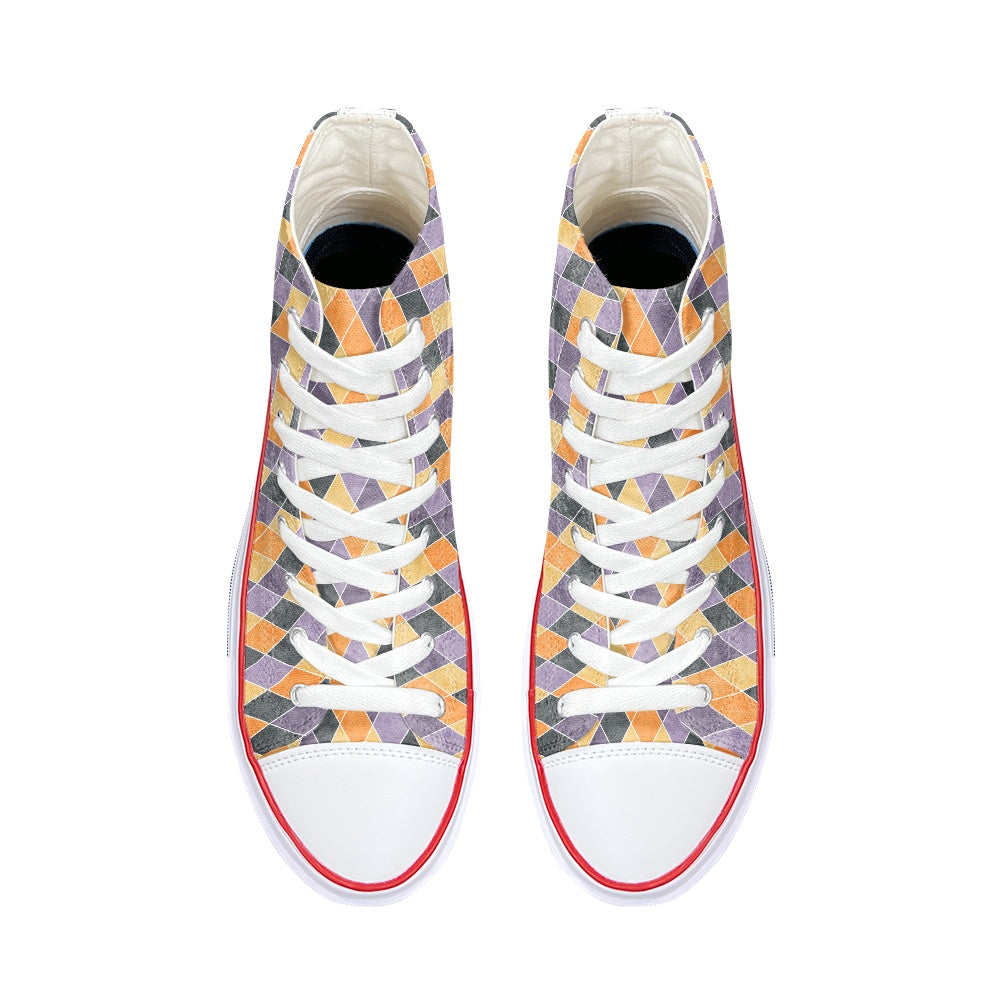 Harlequin High Top Canvas Shoes