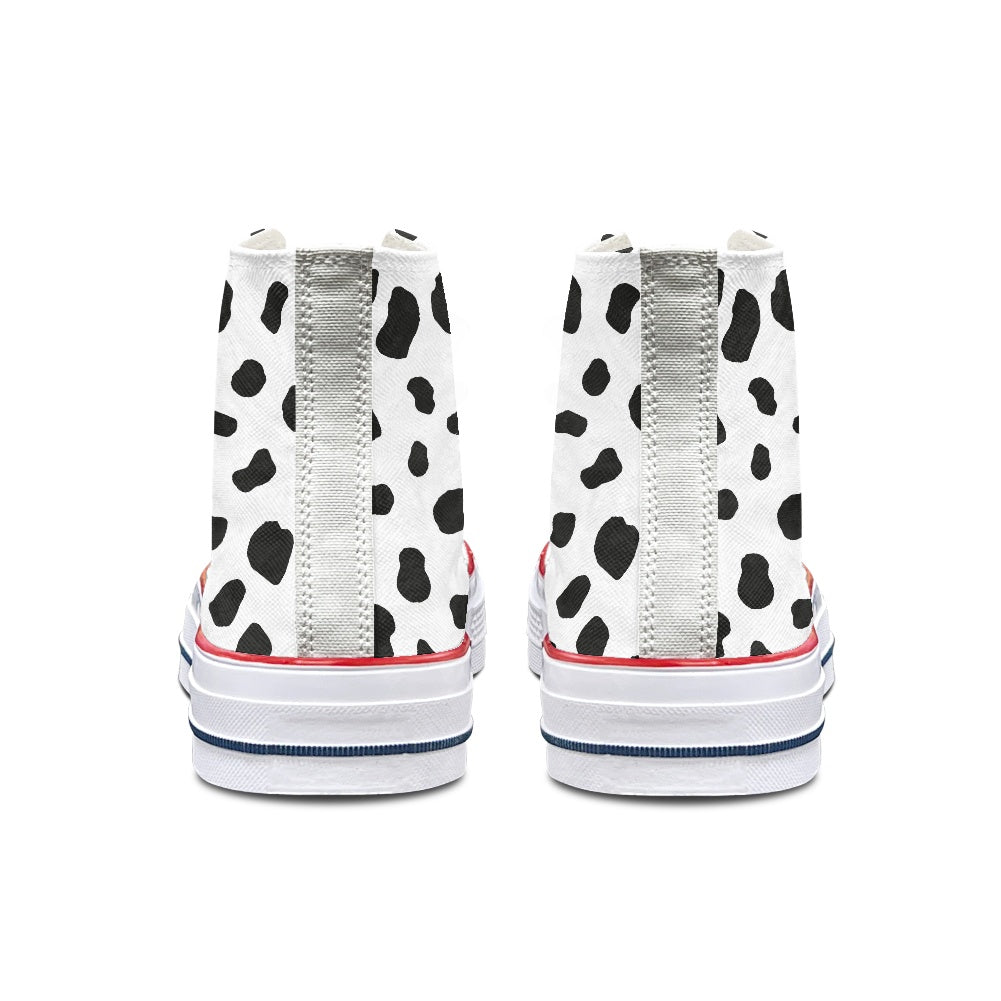 Dalmatian Spots High Top Canvas Shoes
