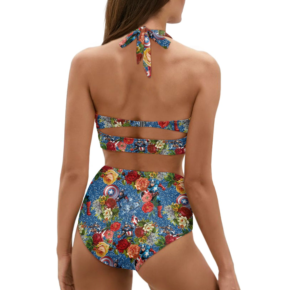 Comic Cap Two-piece Swimsuit