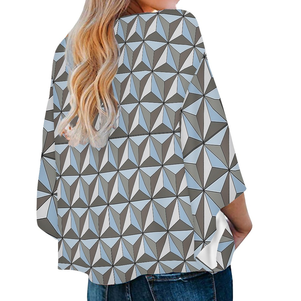 Spaceship Earth Women‘s’ V-neck Streamers Blouse