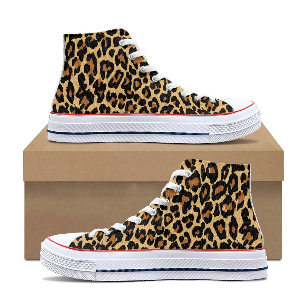 Cheetah High Top Canvas Shoes