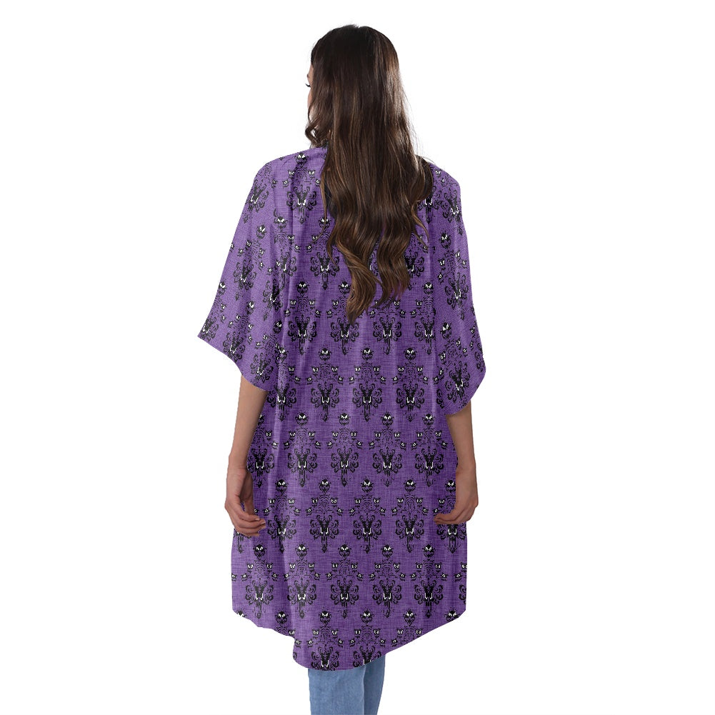 HM Wallpaper Women's Half Sleeve Kimono Cardigan