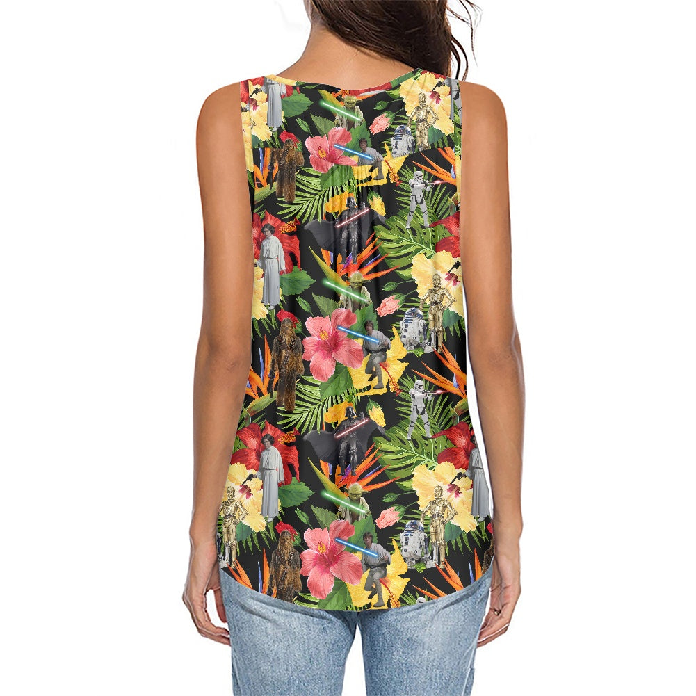 Tropical SW Women's Sleeveless V-Neck Top