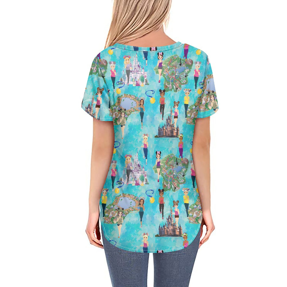 Meet me at the Castle Women's V-neck Top