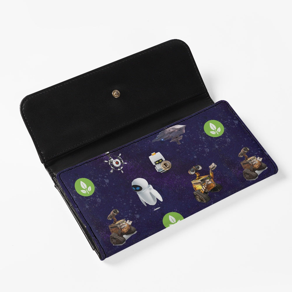 Space Robots Long Folding Wallet