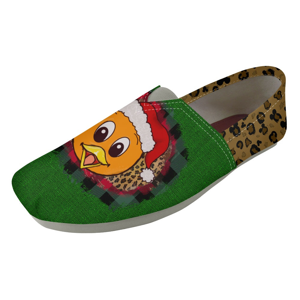 Cheetah Christmas Slip On Toms