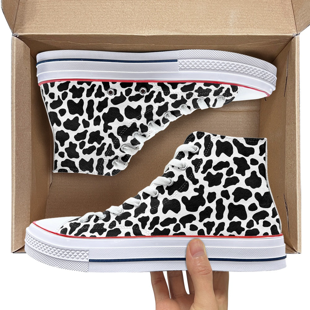 Cows High Top Canvas Shoes