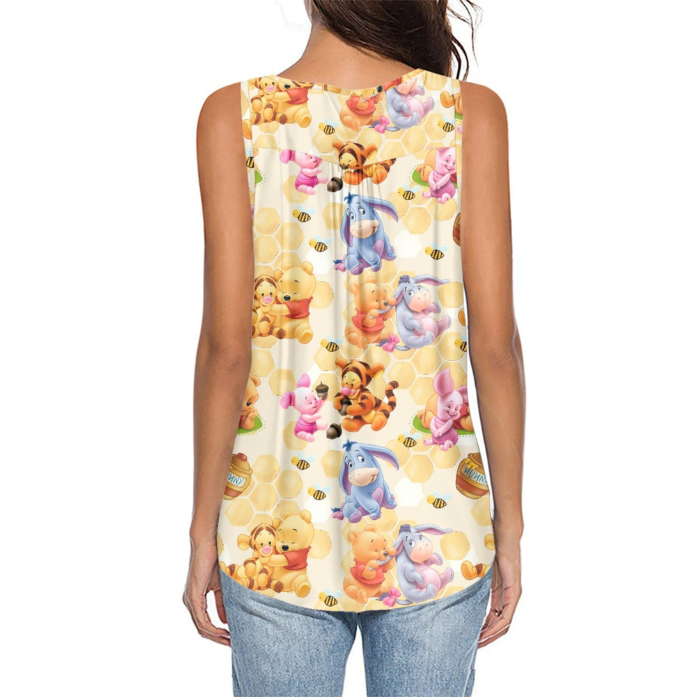 Honey Pot Pals Women's Sleeveless V-Neck Top