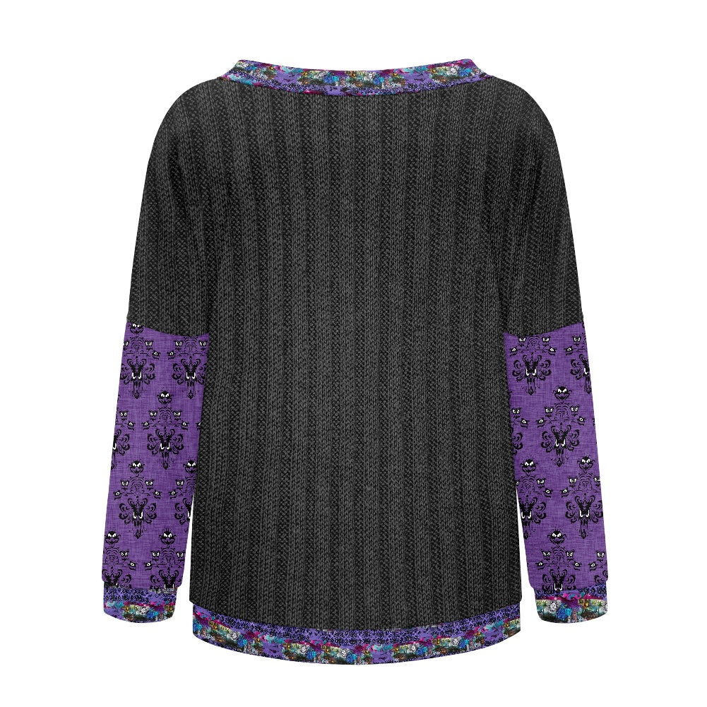 HM Wallpaper Knit Women's one-shoulder top