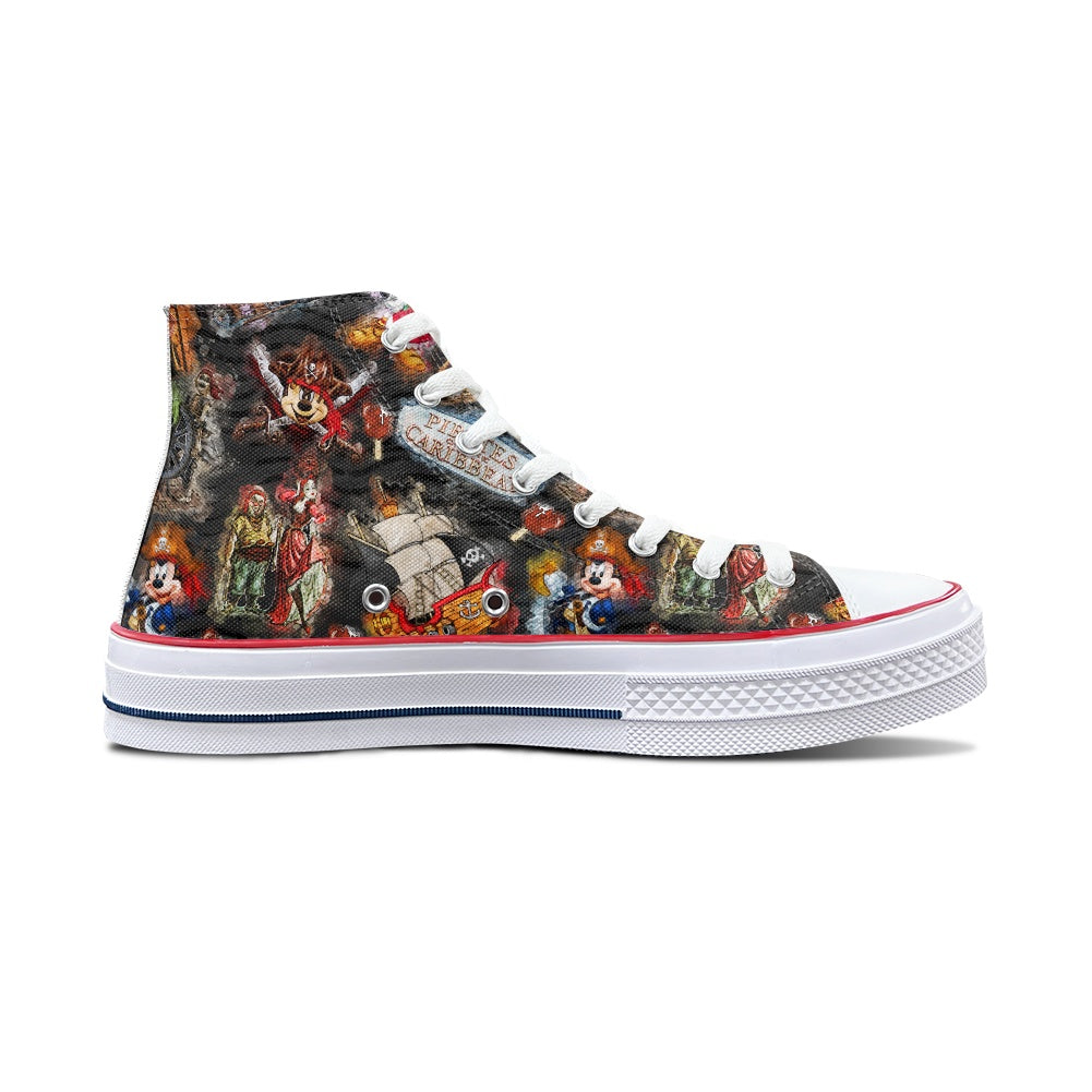 Pirates Life High Top Canvas Shoes