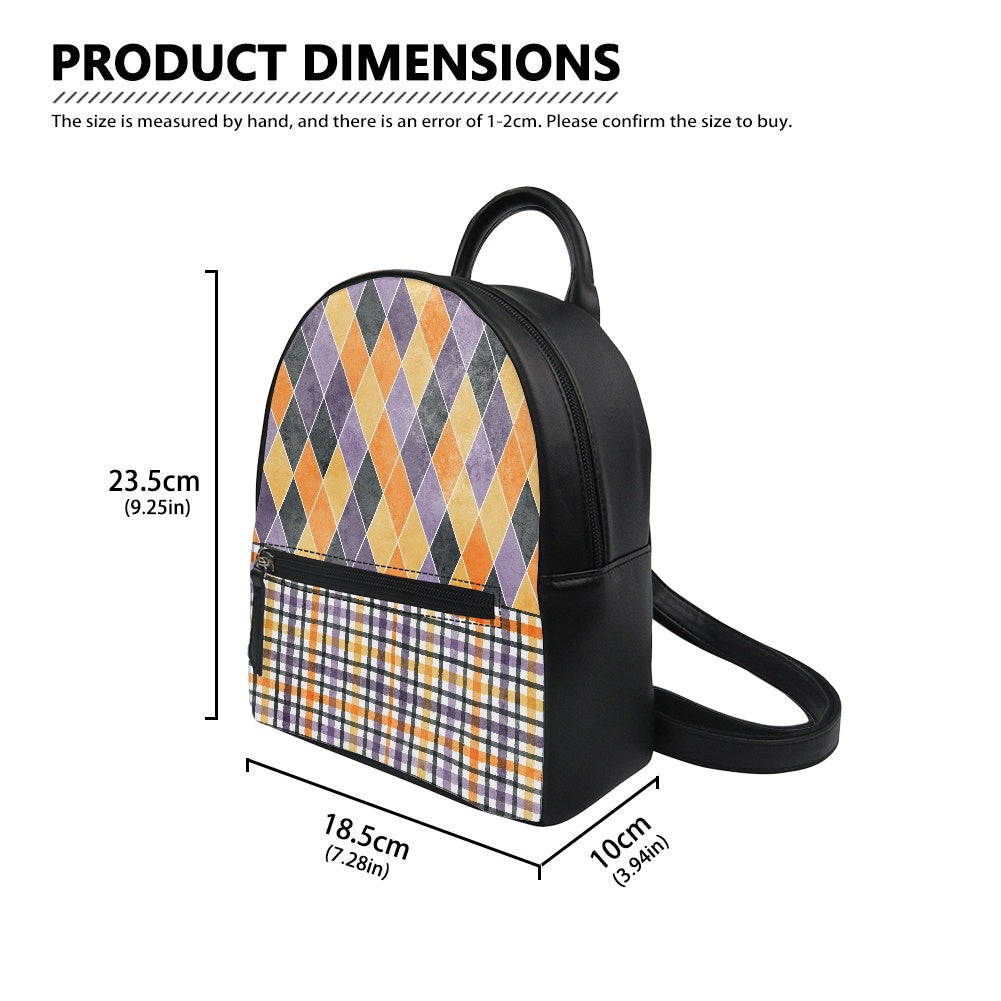 Harlequin Plaid Small Backpack