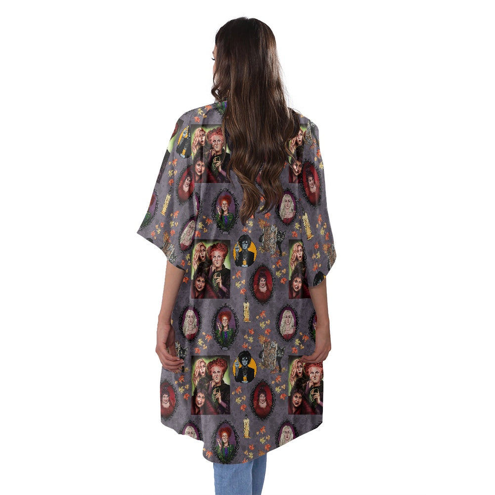 Hocus Portraits Women's Half Sleeve Kimono Cardigan