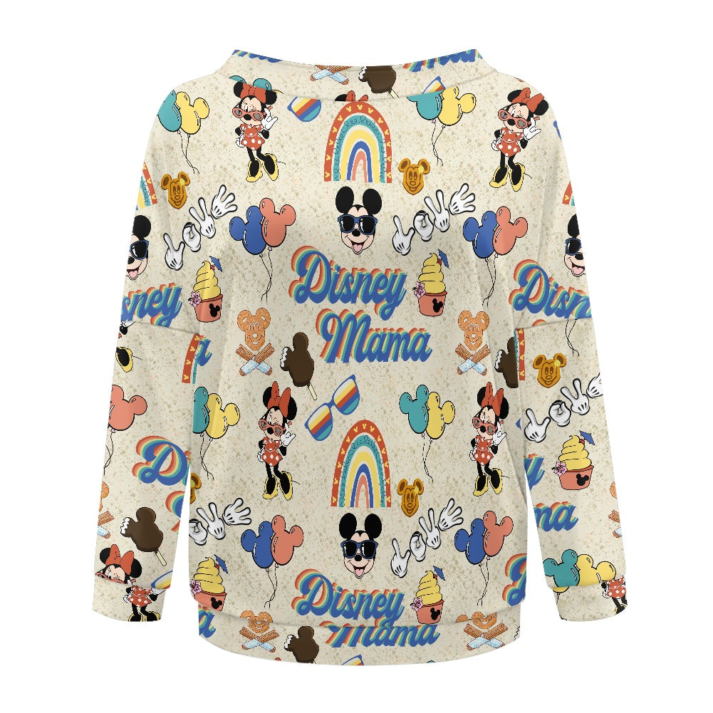 Mouse Mama Women's one-shoulder top