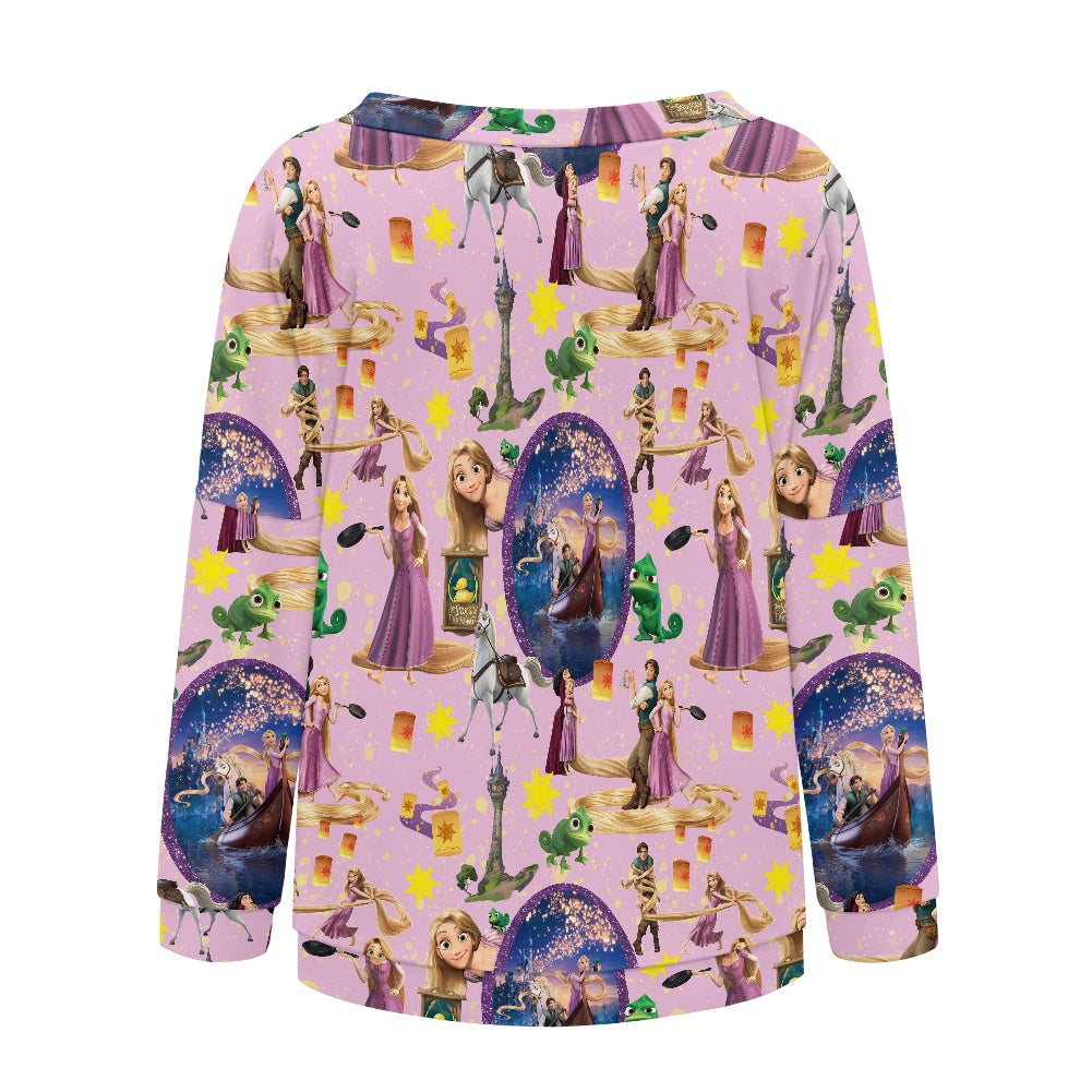 Floating Lanterns Women's one-shoulder top