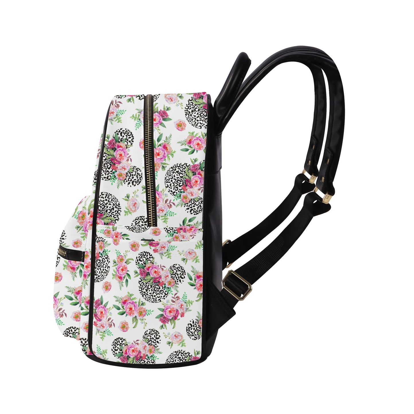 Floral Cheetah White Casual Backpack for women
