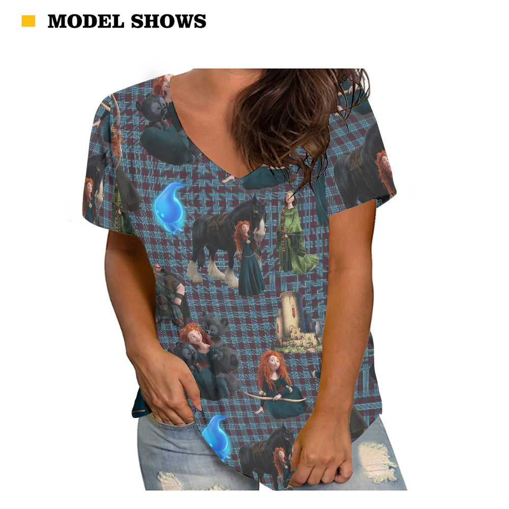 Shoot For My Own Hand Women's V-neck Top