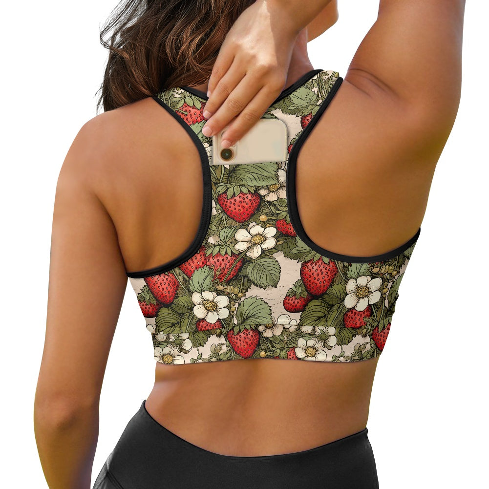Strawberry Flowers Women's Sports Vest
