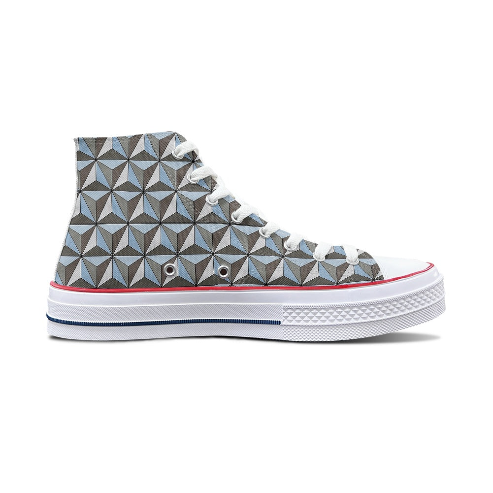 Spaceship Earth High Top Canvas Shoes