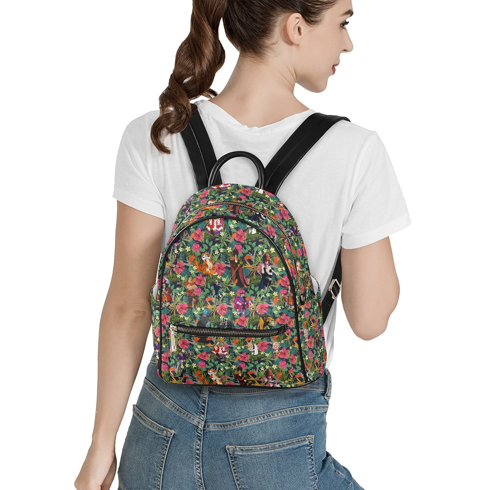 Tropical Male Villains Casual Backpack for women